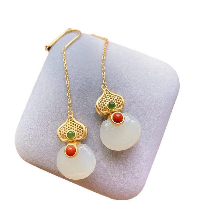 Argent Boucle d'oreille artisanal délicat