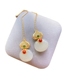 Argent Boucle d'oreille artisanal délicat