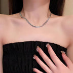 Argent Collier magnifique au style unique