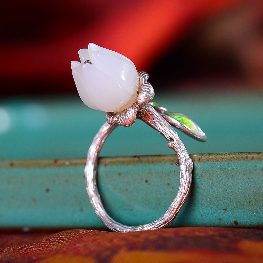 Argent Bague artisanal délicat