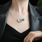 Argent Collier vintage fait main