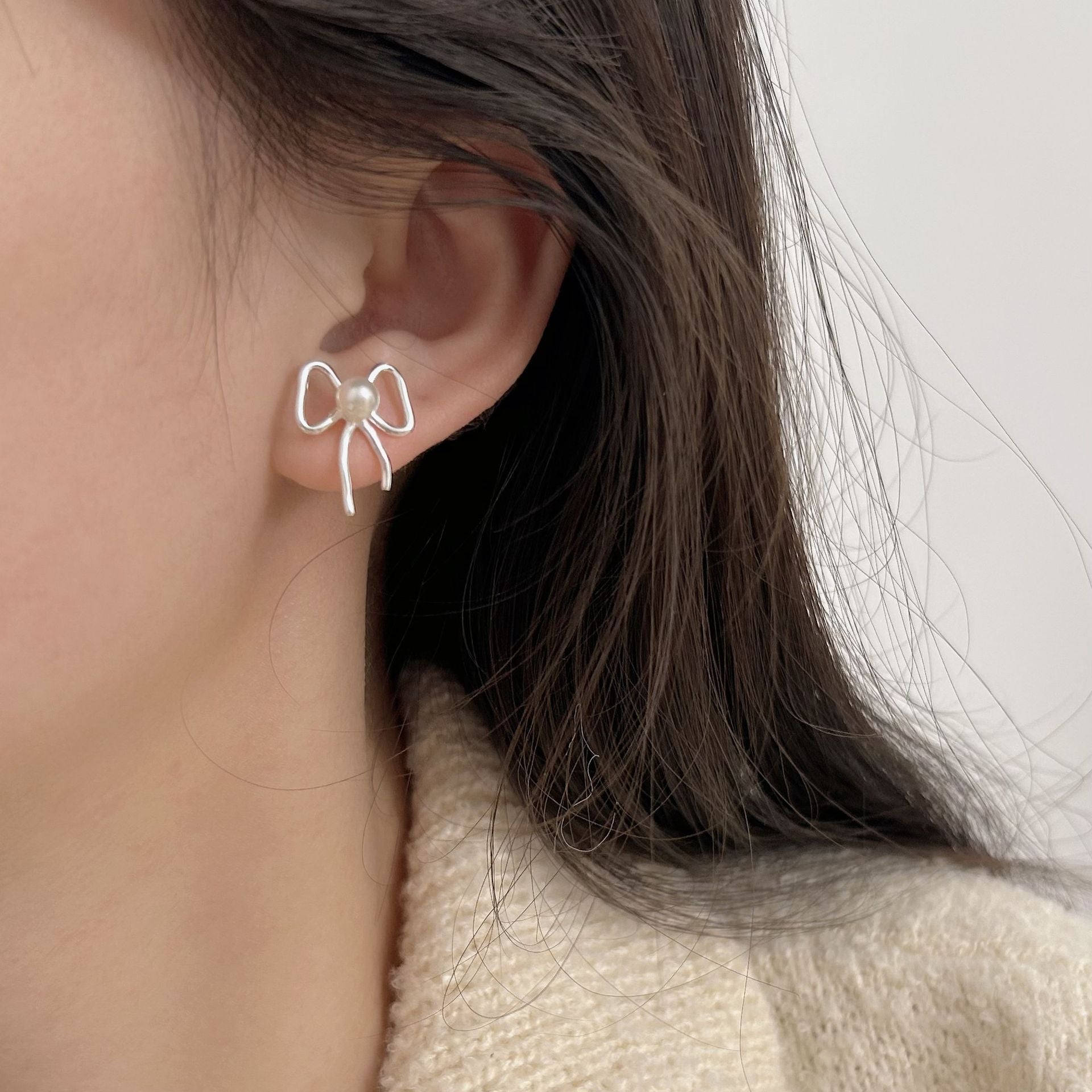 Perle Boucle d'oreille magnifique au style unique