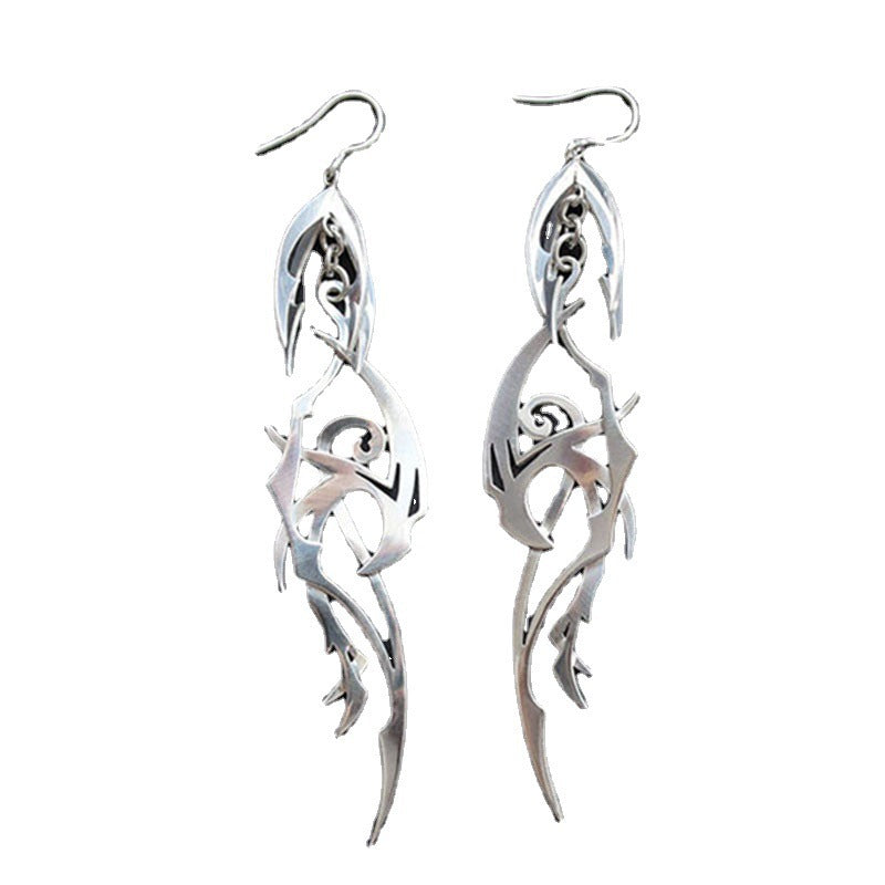 Argent Boucle d'oreille artisanal délicat