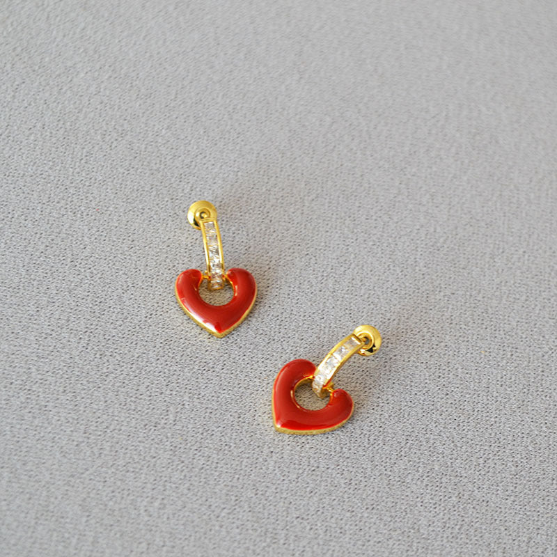 Argent Boucle d'oreille artisanal délicat