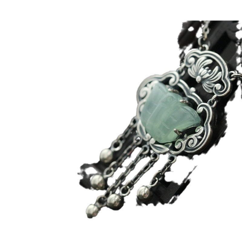 Argent Collier magnifique au style unique