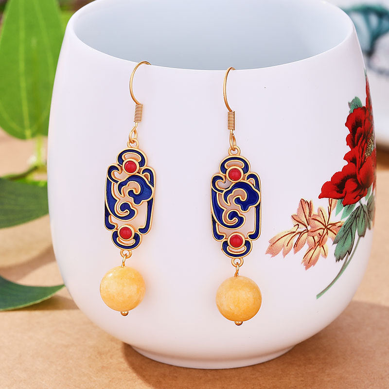 Argent Boucle d'oreille artisanal délicat