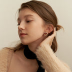 Argent Boucle d'oreille artisanal délicat