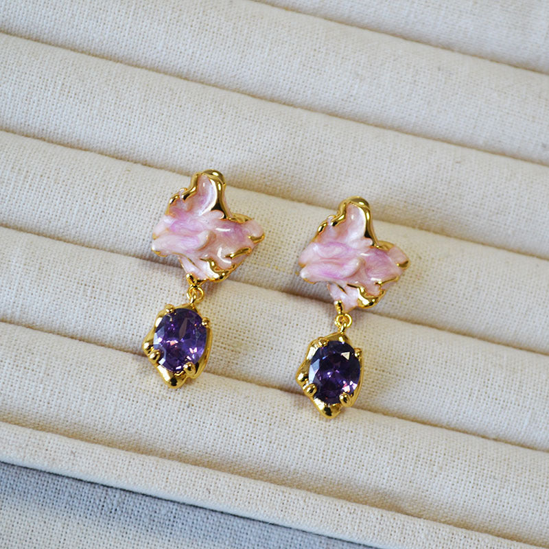 Argent Boucle d'oreille artisanal délicat