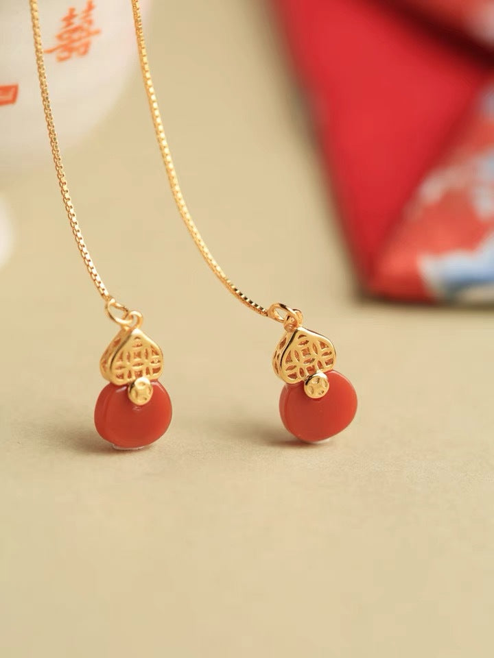 Argent Boucle d'oreille artisanal délicat