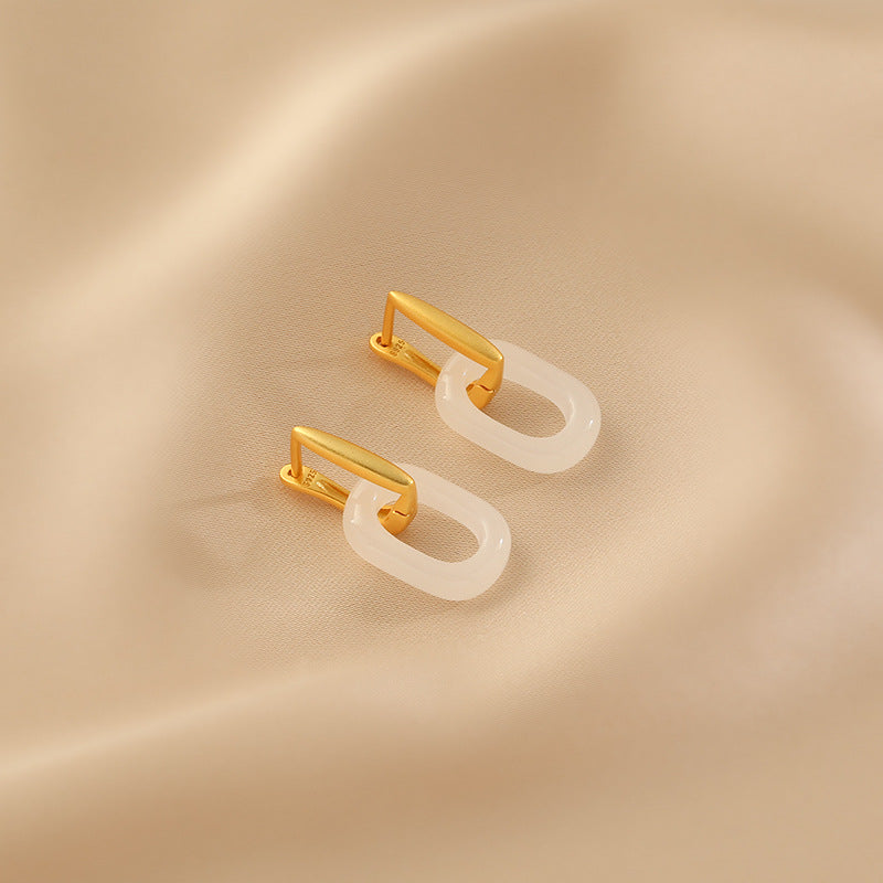 Argent Boucle d'oreille artisanal délicat