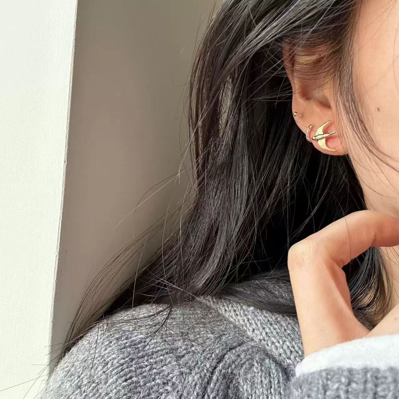 Boucle d'oreille magnifique au style unique