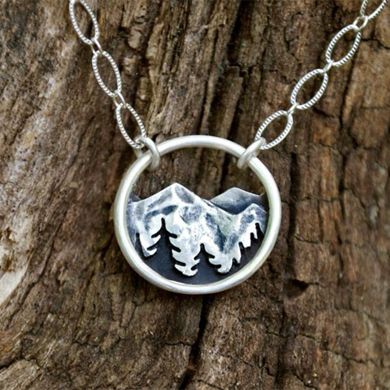 Argent Collier magnifique au style unique