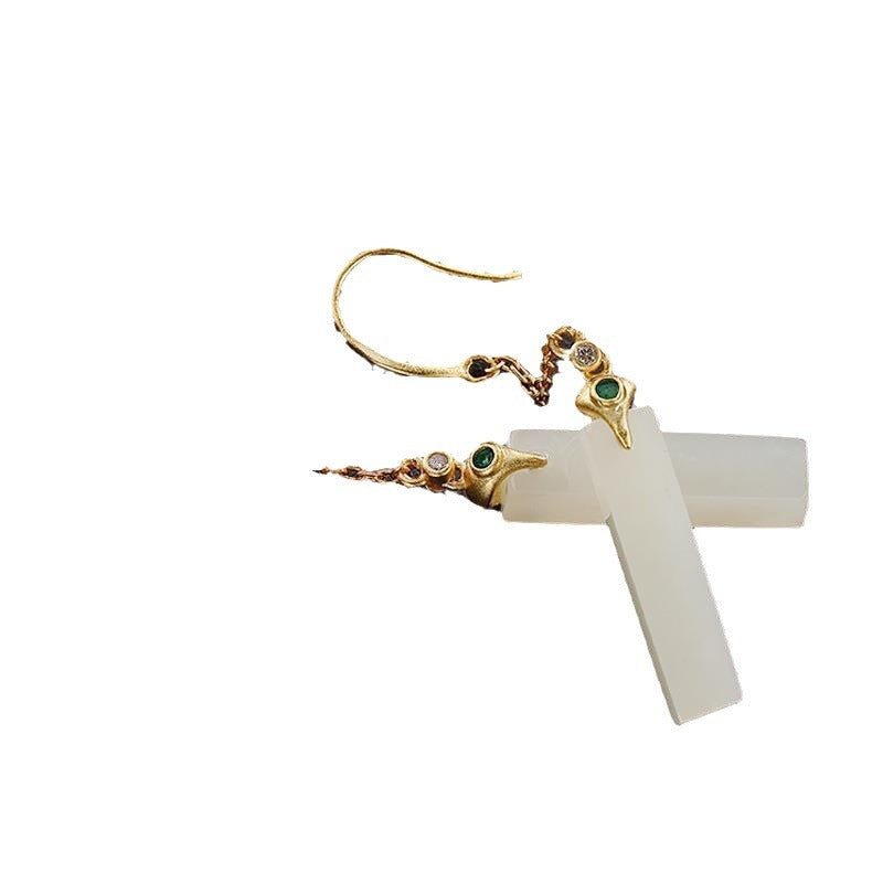 Argent Boucle d'oreille artisanal délicat