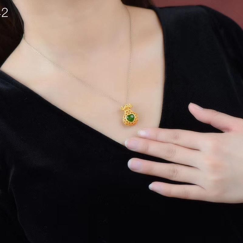 Argent Collier vintage fait main