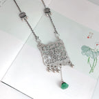 Argent Collier magnifique au style unique