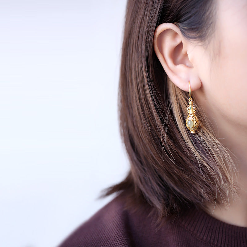 Argent Boucle d'oreille artisanal délicat