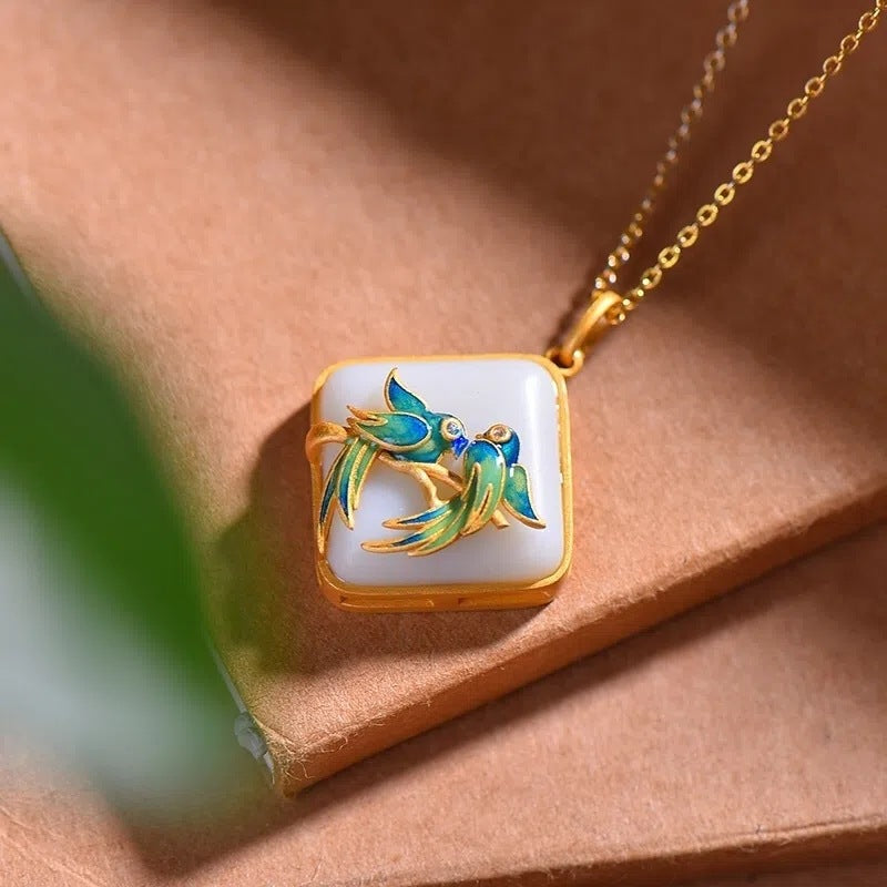 Argent Collier magnifique au style unique