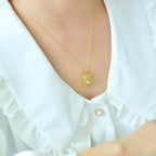 Argent Collier magnifique au style unique