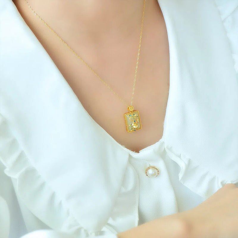 Argent Collier magnifique au style unique