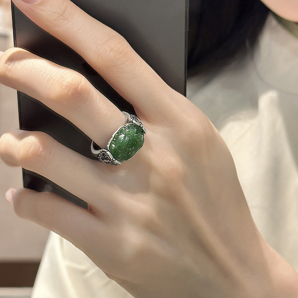 Argent Bague artisanal délicat