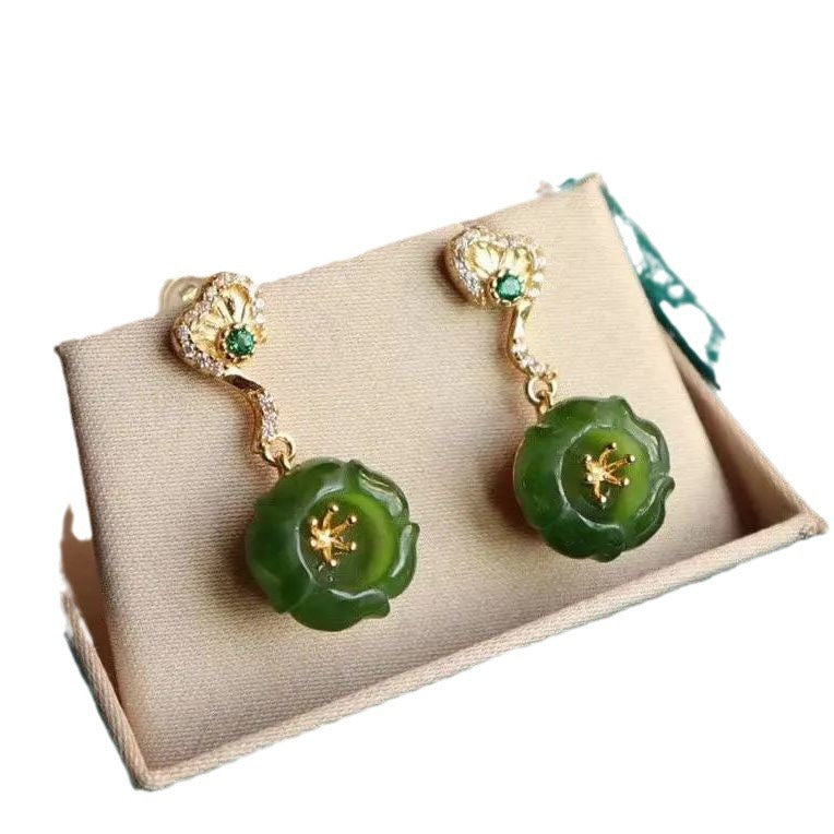 Argent Boucle d'oreille artisanal délicat