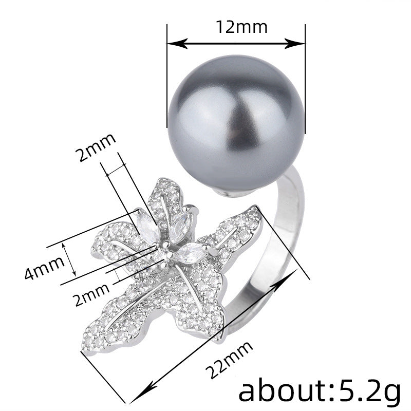 Perle Bague magnifique au style unique