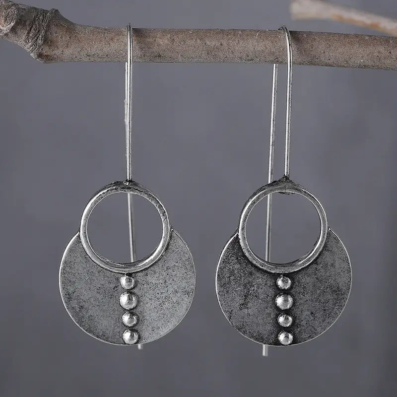 Argent Boucle d'oreille artisanal délicat