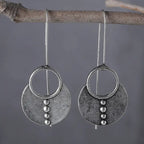 Argent Boucle d'oreille artisanal délicat