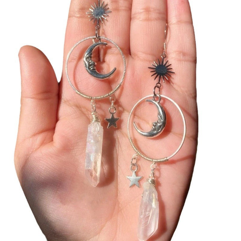 Argent Boucle d'oreille artisanal délicat