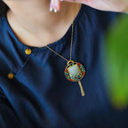 Argent Collier vintage fait main