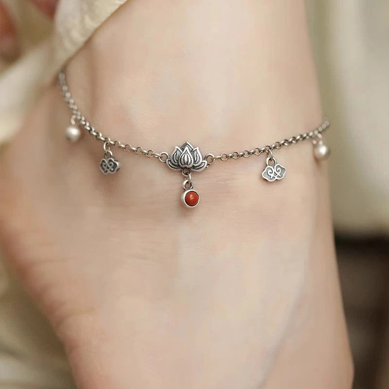 Argent Bracelet de cheville sublime pour tous les jours