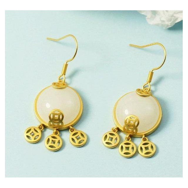 Argent Boucle d'oreille artisanal délicat