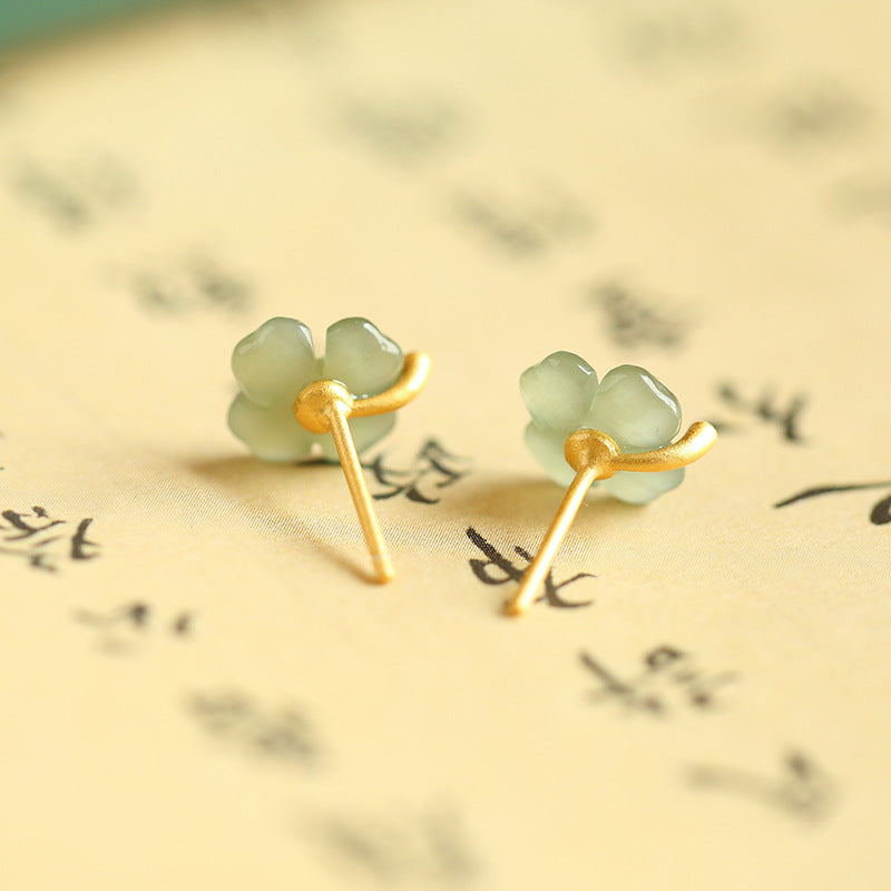 Argent Boucle d'oreille artisanal délicat