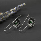 Argent Boucle d'oreille artisanal délicat