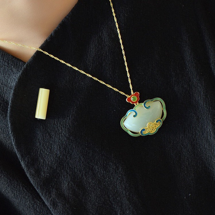 Argent Collier vintage fait main