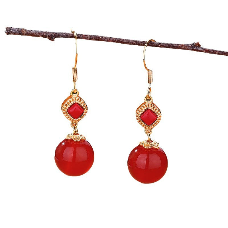 Argent Boucle d'oreille artisanal délicat