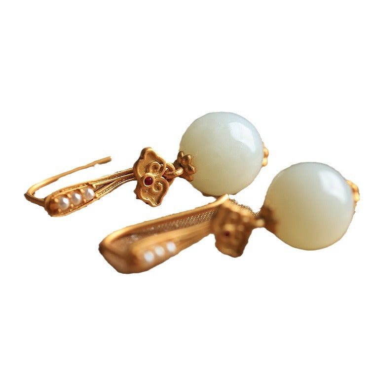 Argent Boucle d'oreille artisanal délicat