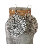 Argent Boucle d'oreille artisanal délicat