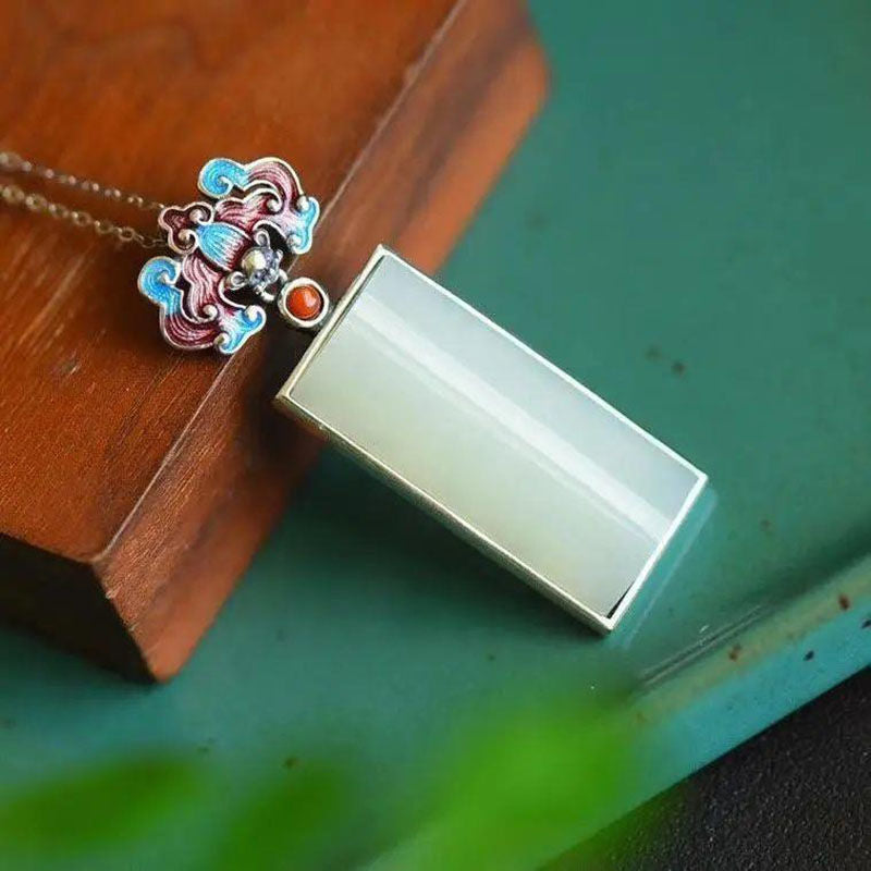 Argent Collier magnifique au style unique