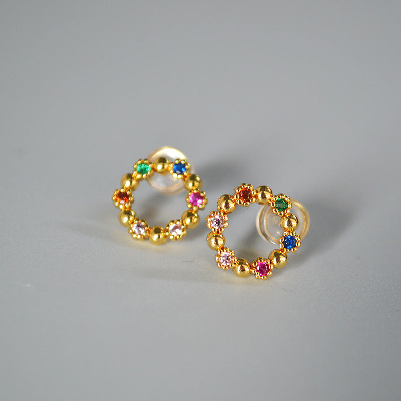 Argent Boucle d'oreille artisanal délicat