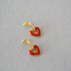 Argent Boucle d'oreille artisanal délicat