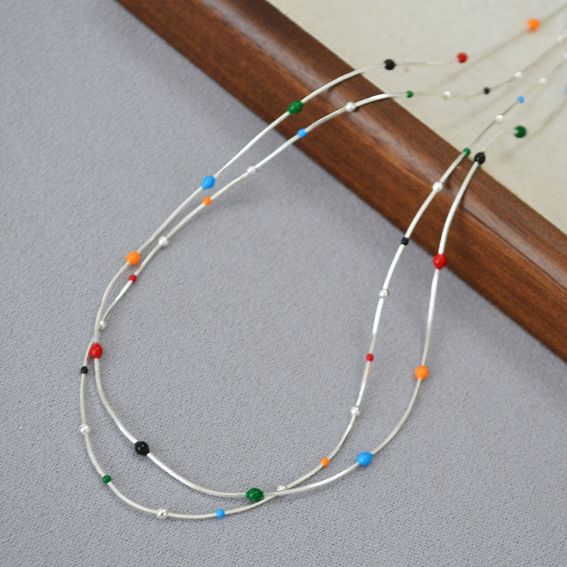 Argent Collier élégant pour toute occasion