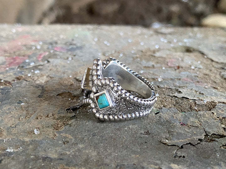 Argent Bague artisanal délicat