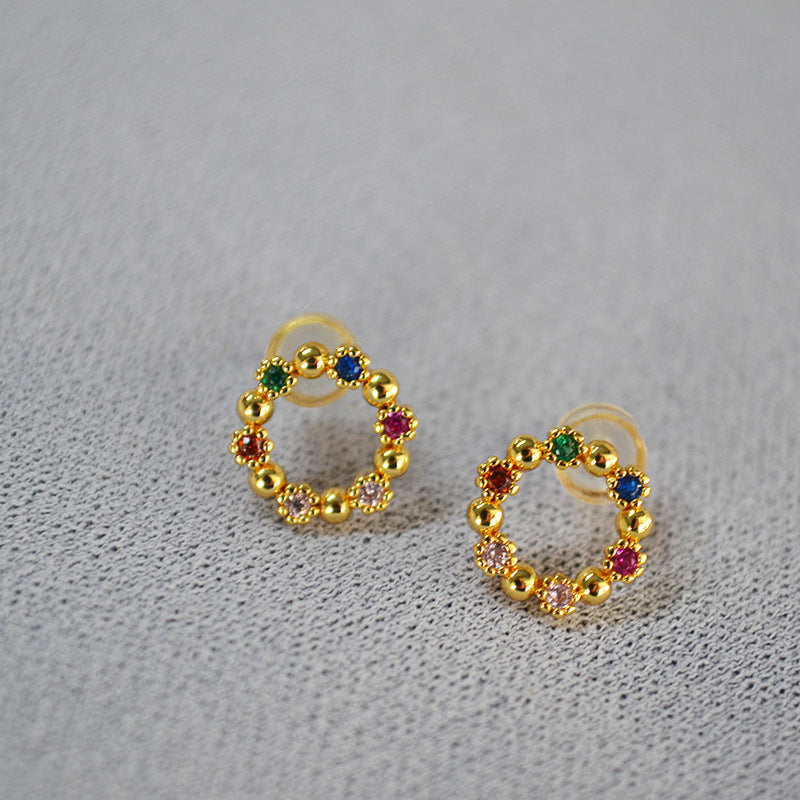 Argent Boucle d'oreille artisanal délicat