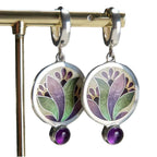 Argent Boucle d'oreille artisanal délicat