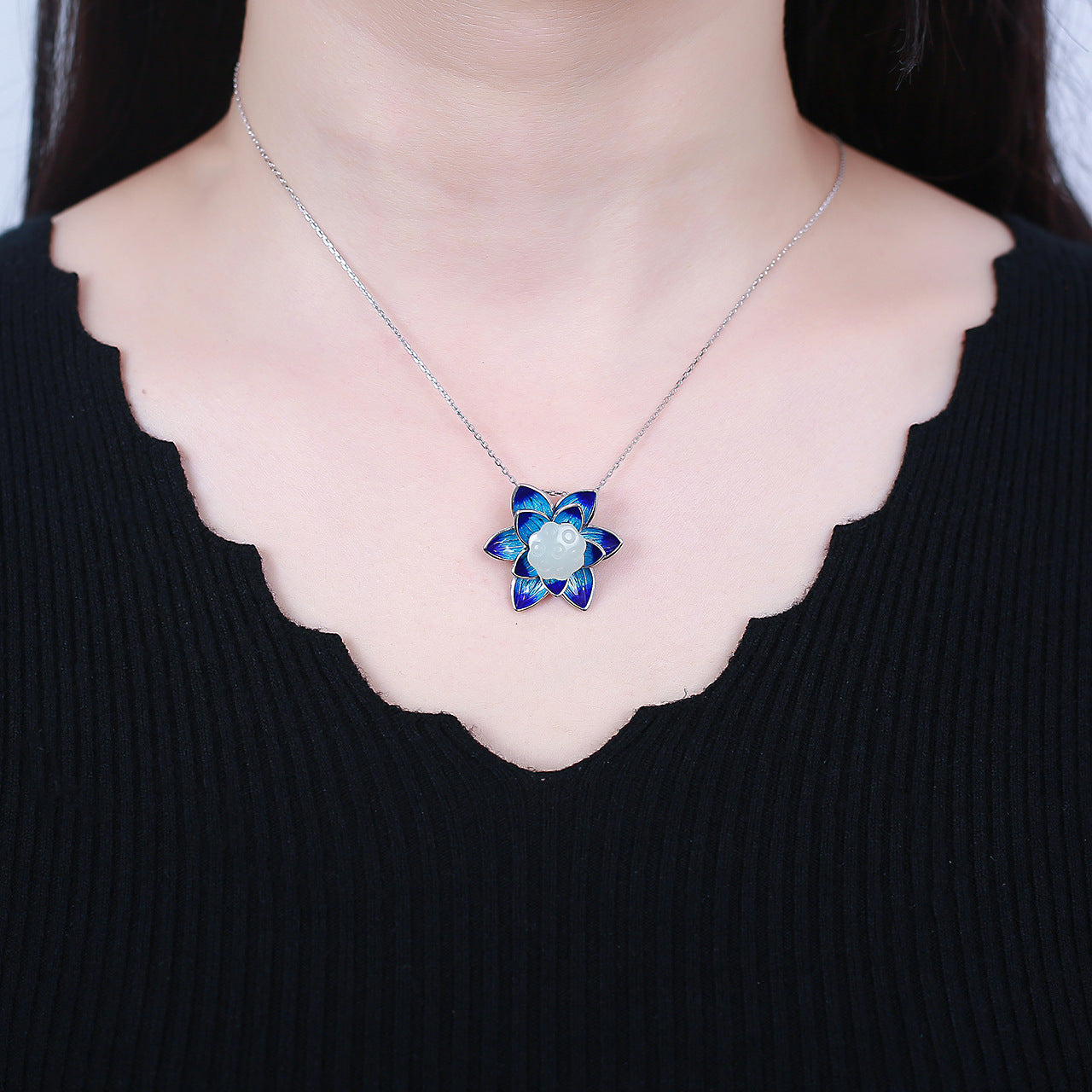 Argent Collier élégant pour toute occasion