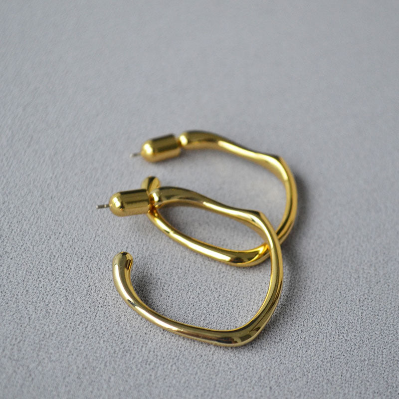 Argent Boucle d'oreille artisanal délicat