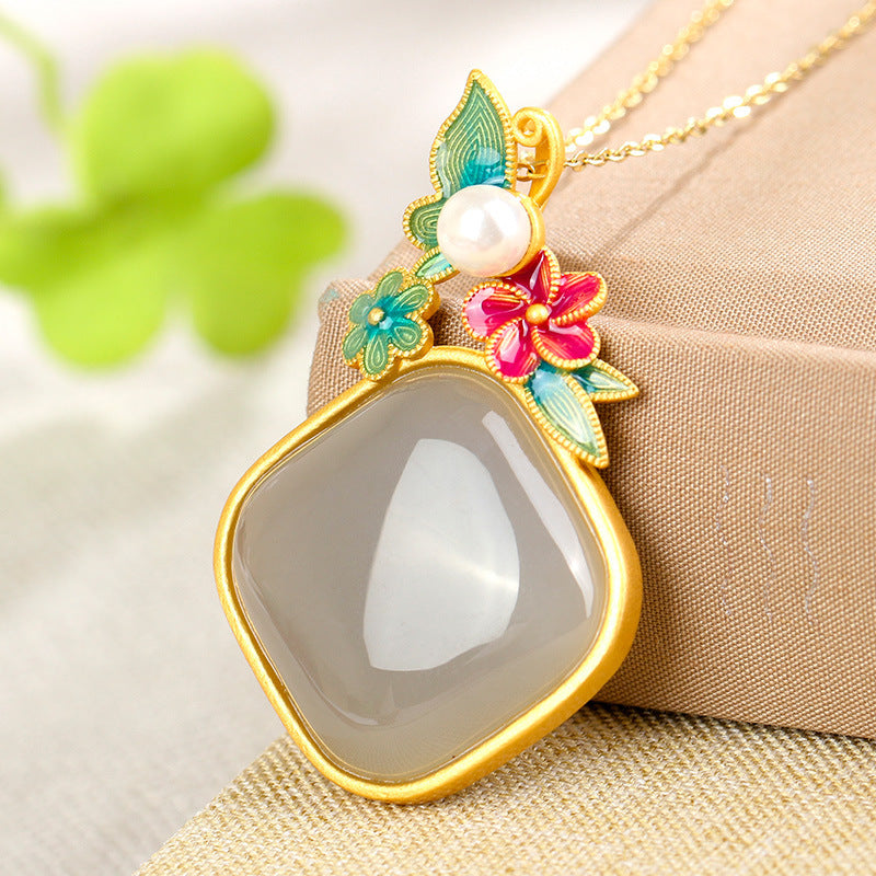 Argent Collier vintage fait main