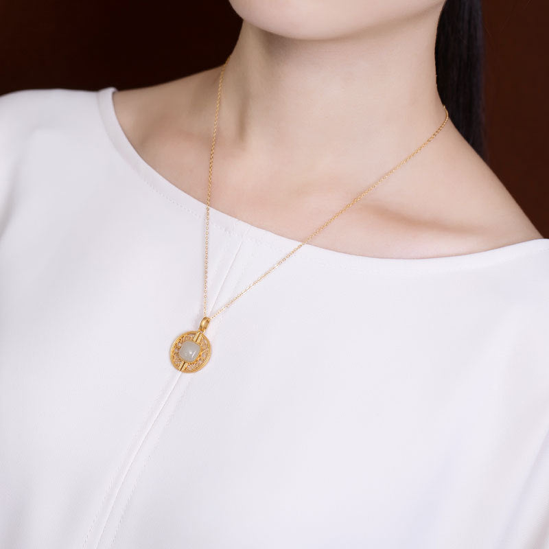 Argent Collier magnifique au style unique