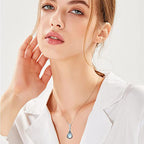 Argent Collier magnifique au style unique